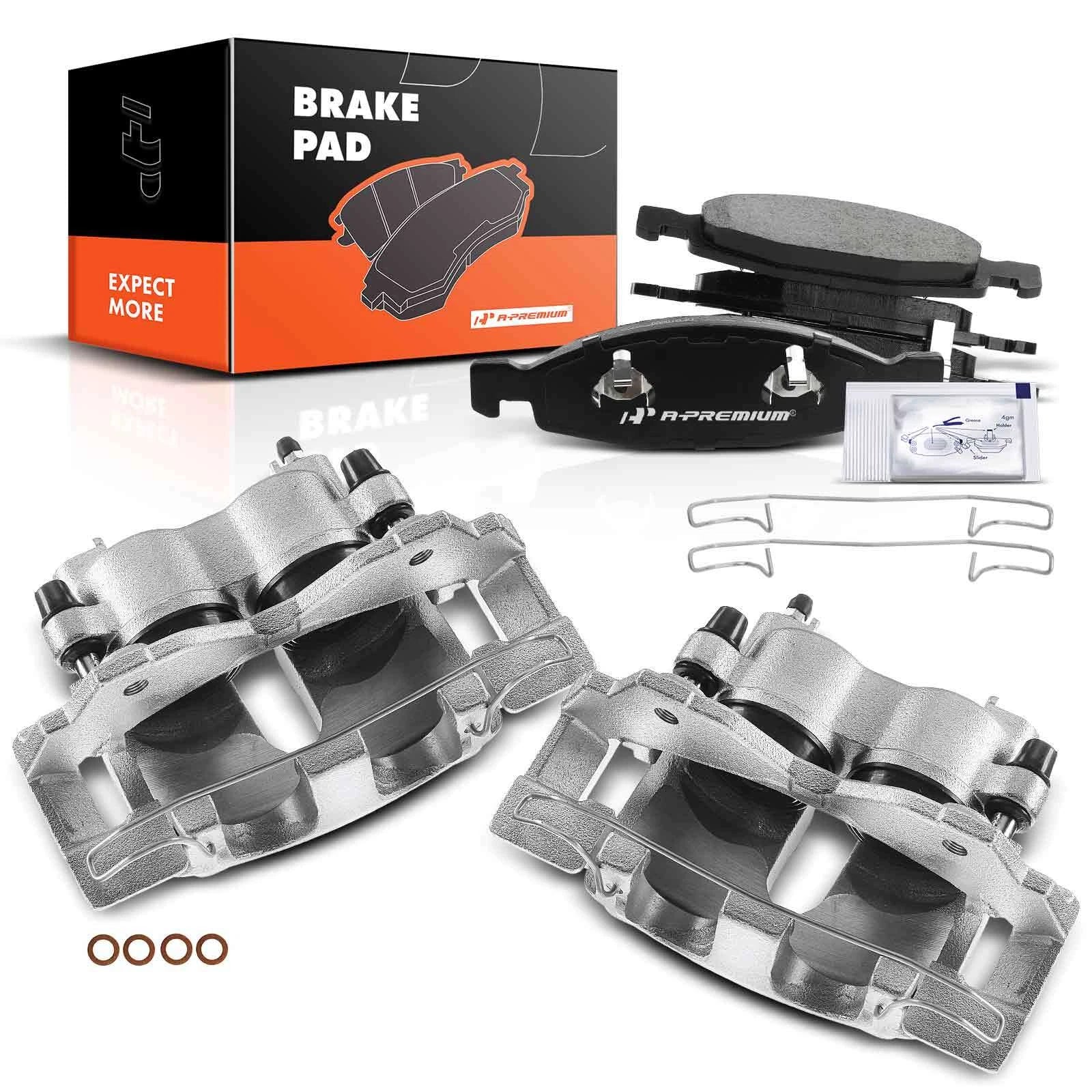 6x Front Disc Brake Caliper & Ceramic Brake Pad for Jeep Grand Cherokee (1993–2021)
