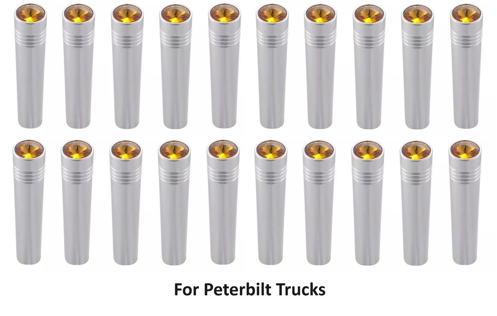 Amber Toggle Switch Extension 2-1/4 Inch Chrome Metal for Peterbilt (1950–2025)