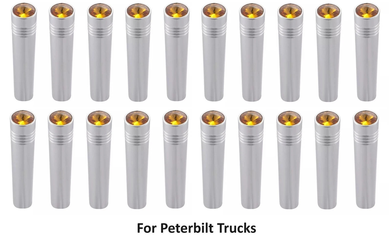 Amber Toggle Switch Extension 2-1/4 Inch Chrome Metal for Peterbilt (1950–2025)