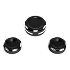 Black Fork Stem Upper Nut Bolt Covers for Harley Dyna Fat Bob FXDF (2006-2017)