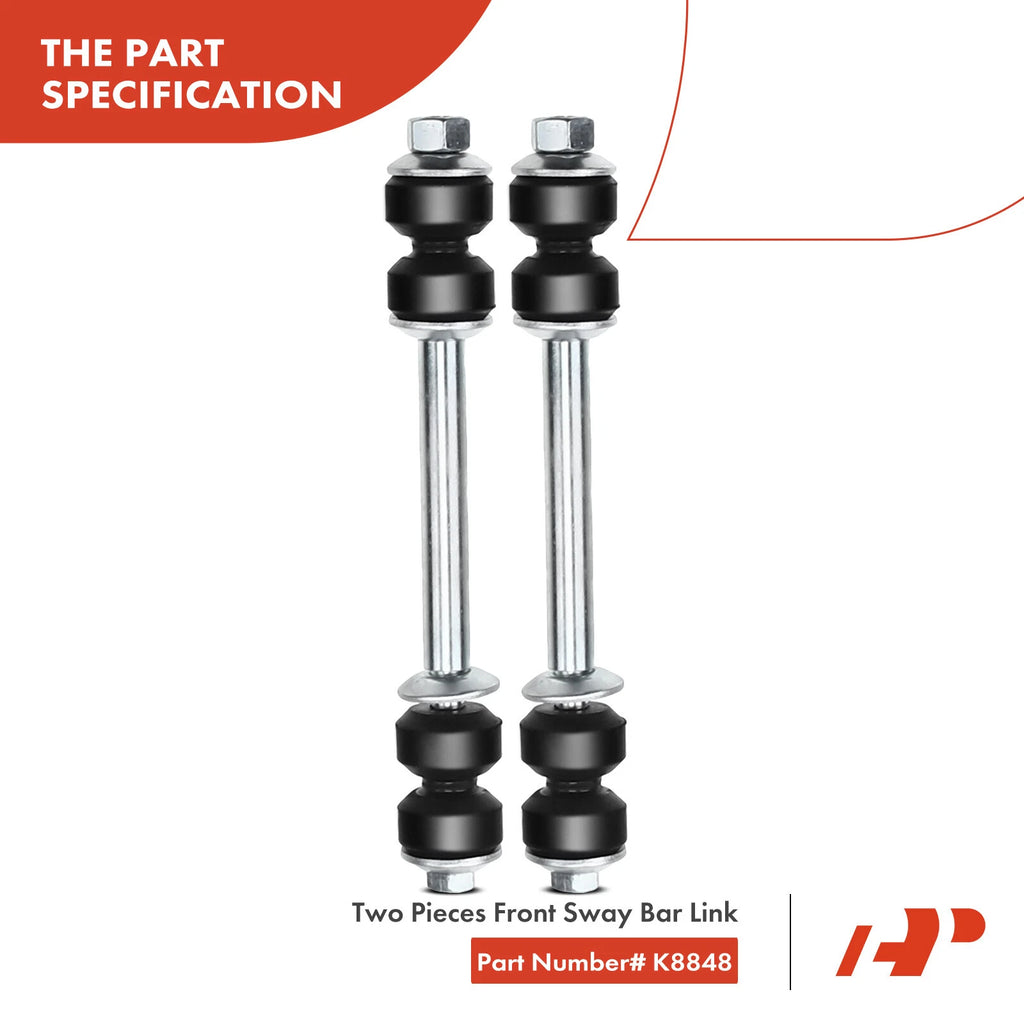 Set of 8 Front Ball Joint Sway Bar Links for Chevy Express 1500 2500 (1996–2002)