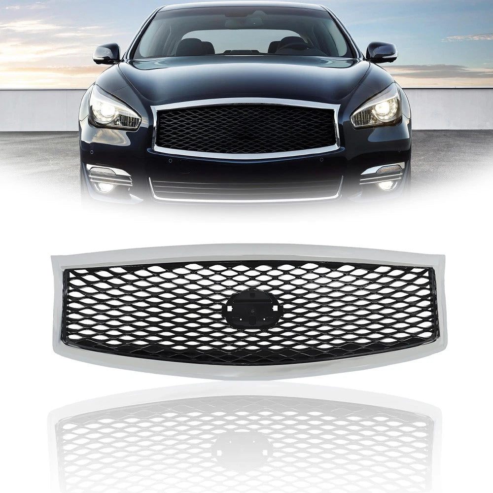 Front Upper Grille for Infiniti Q70 Q70L (2015â2019) W/O Camera Hole