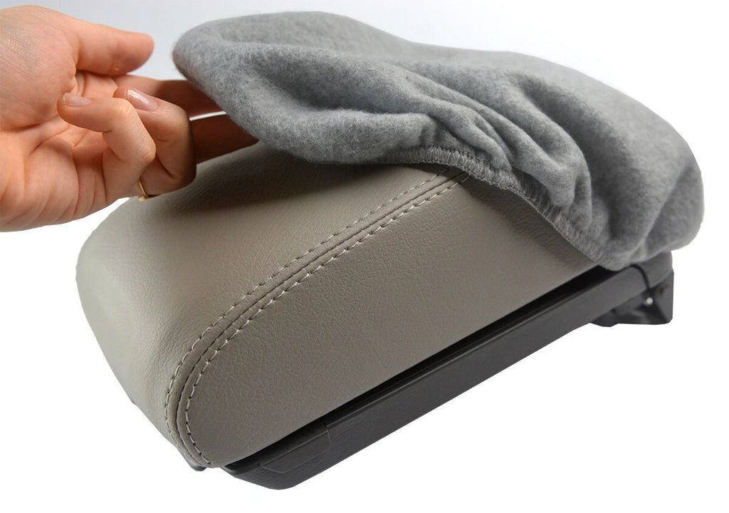 Fleece Console Lid Armrest Cover for Hyundai Tucson (2005–2009) Gray