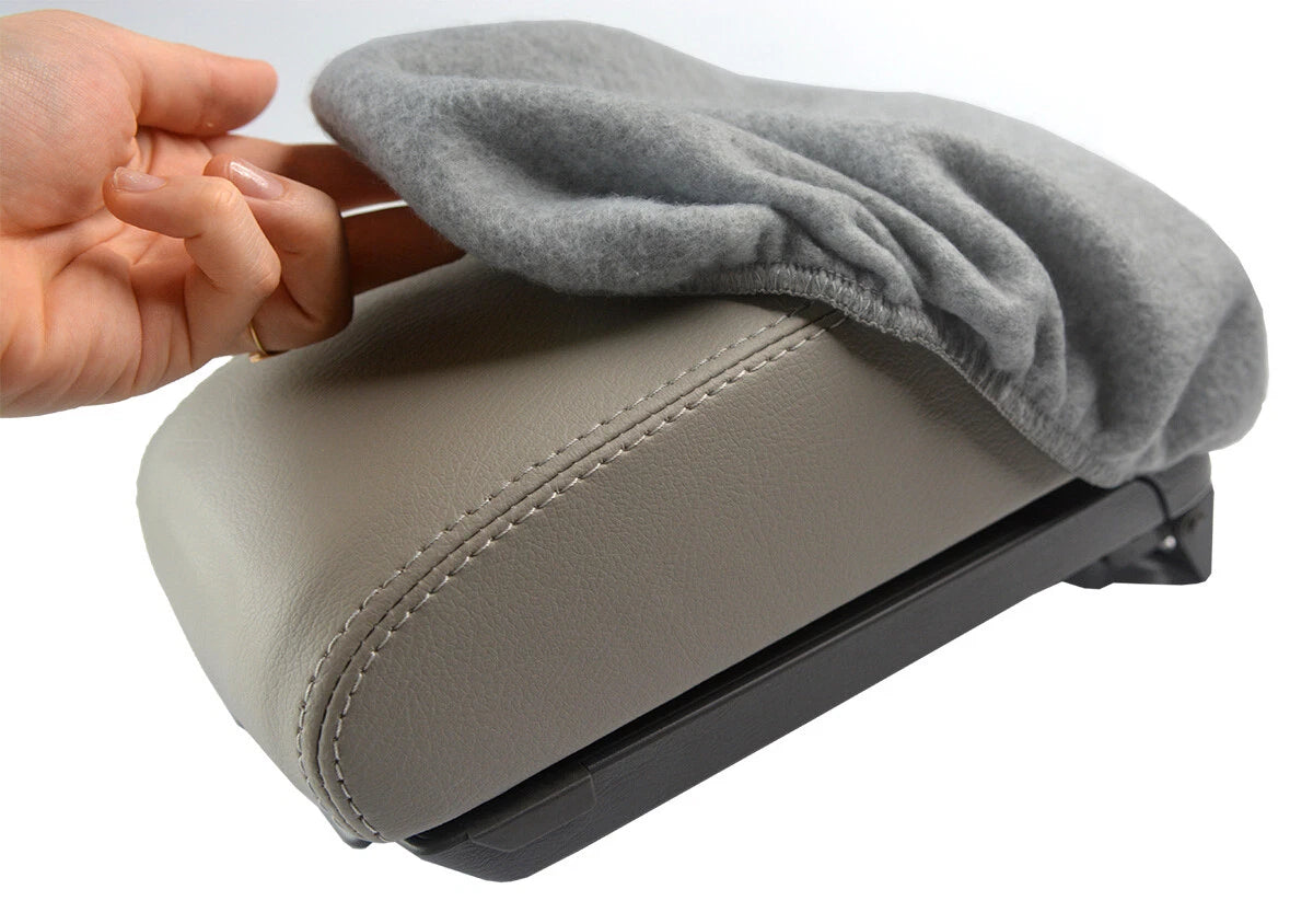 Fleece Console Lid Armrest Cover for Hyundai Tucson (2005–2009) Gray