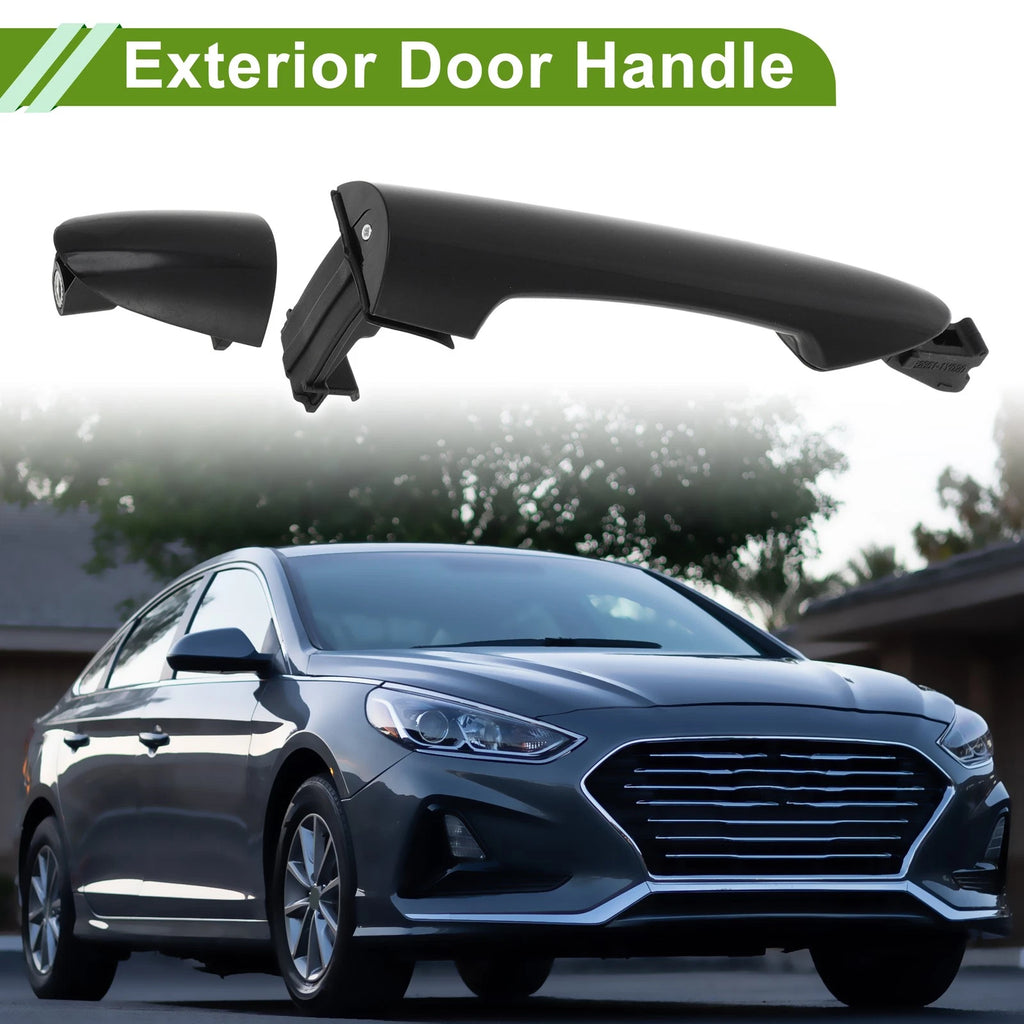 Exterior Door Handle for Kia Picanto (2011–2016) Black Rear Left