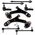 Set of 8 Front Lower Control Arms Tie Rods Sway Bars for Ford Mustang (2005–2006)
