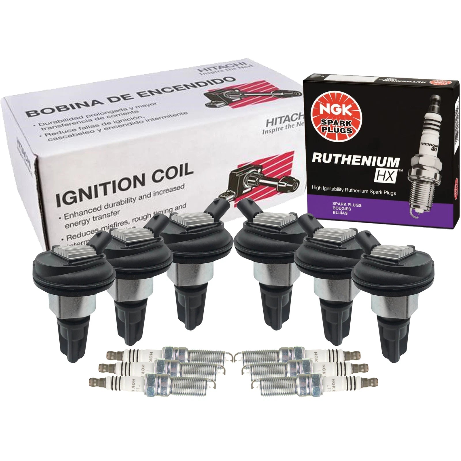 Set of 6 Ignition Coils & Spark Plugs for Buick Chevy GMC