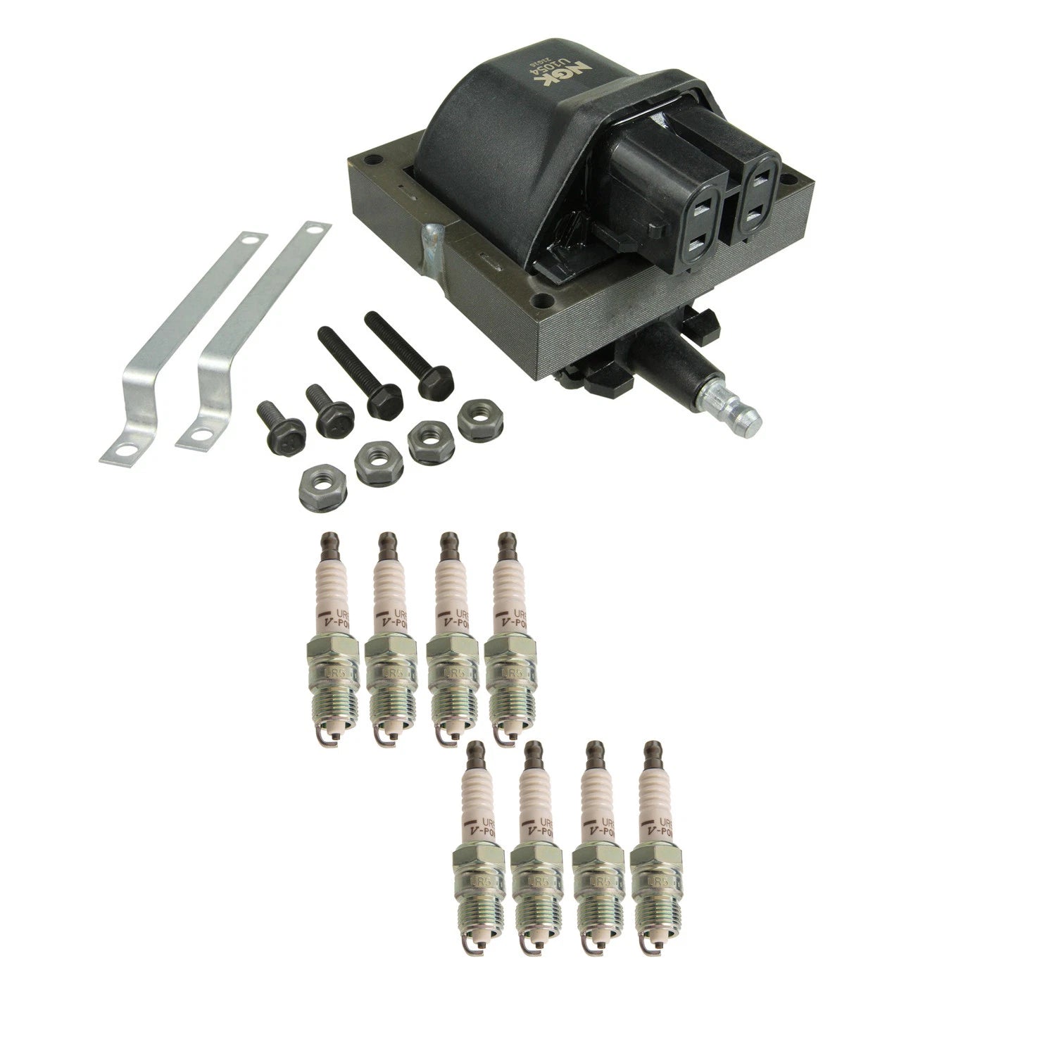 NGK Ignition Coil & 8 Nickel Spark Plug Kit for C1500 G10 P20 K1500 G1500 Jimmy V8