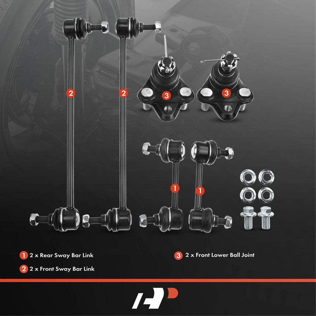 Front & Rear Sway Bar Link Ball Joint for Toyota RAV4 (2001–2005)