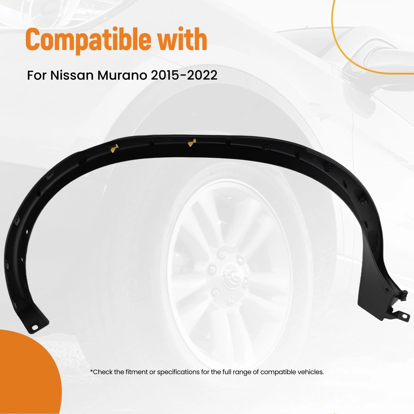 Driver Rear Wheel Arch Trim for Nissan Murano (2015–2022) 768575AA0A Black
