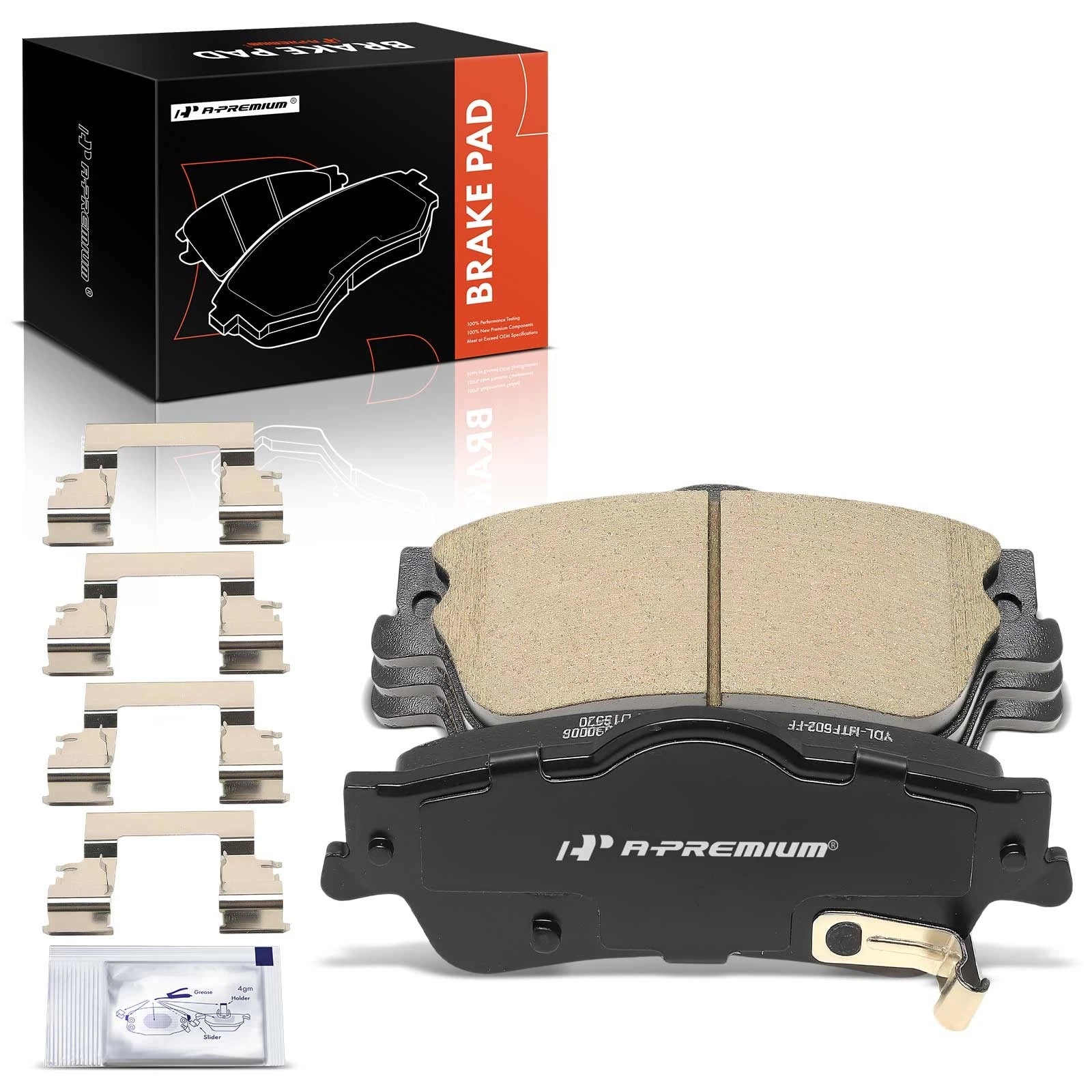 Set of 4 Rear Ceramic Brake Pads for Chevrolet Caprice (2011–2017)