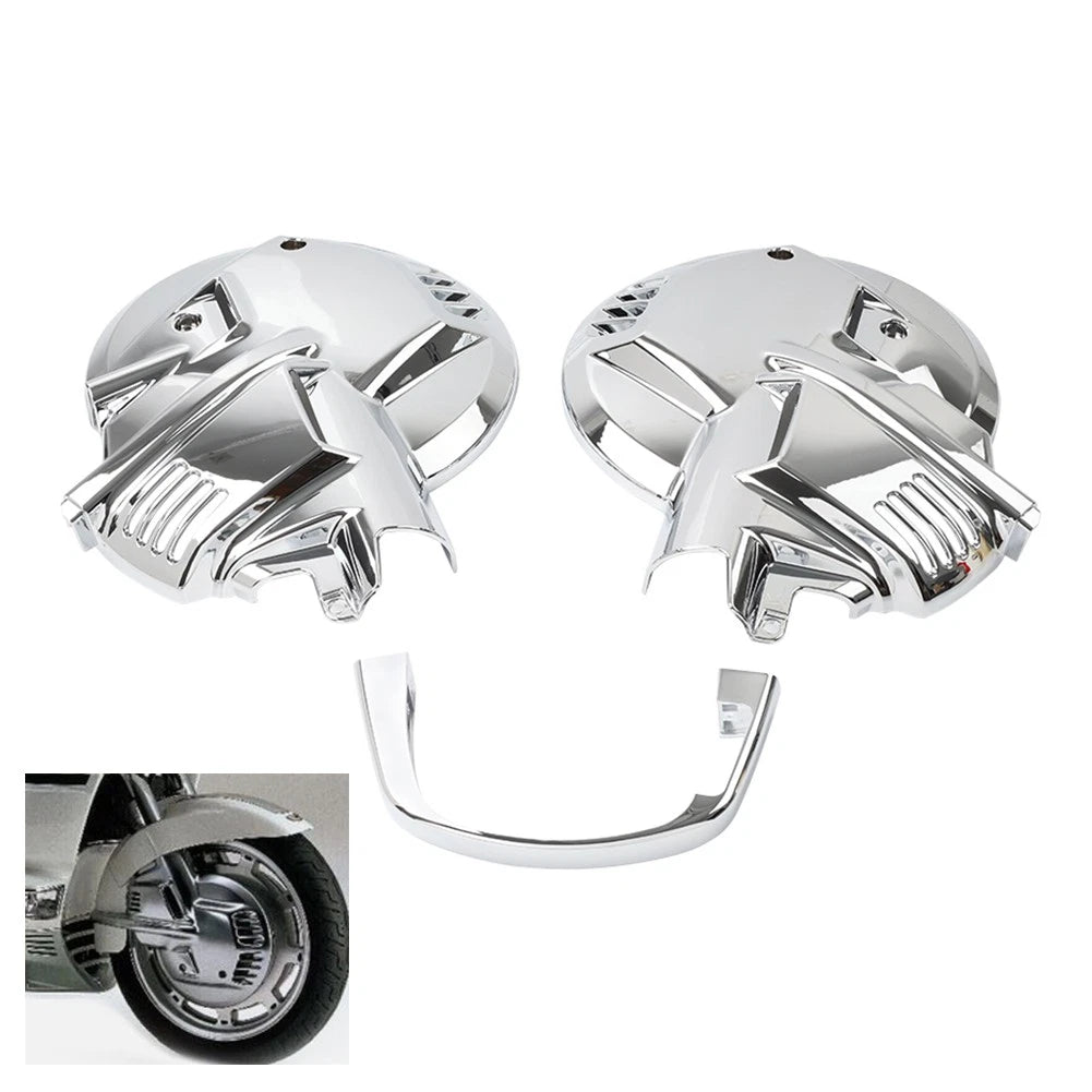 Chrome Front Brake Rotor Disc Covers for Honda Goldwing GL1500SE GL1500I (1988–2000)