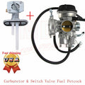 Carburetor with Gas Petcock Valve for Kawasaki KSF400 KFX400 (2003–2006)