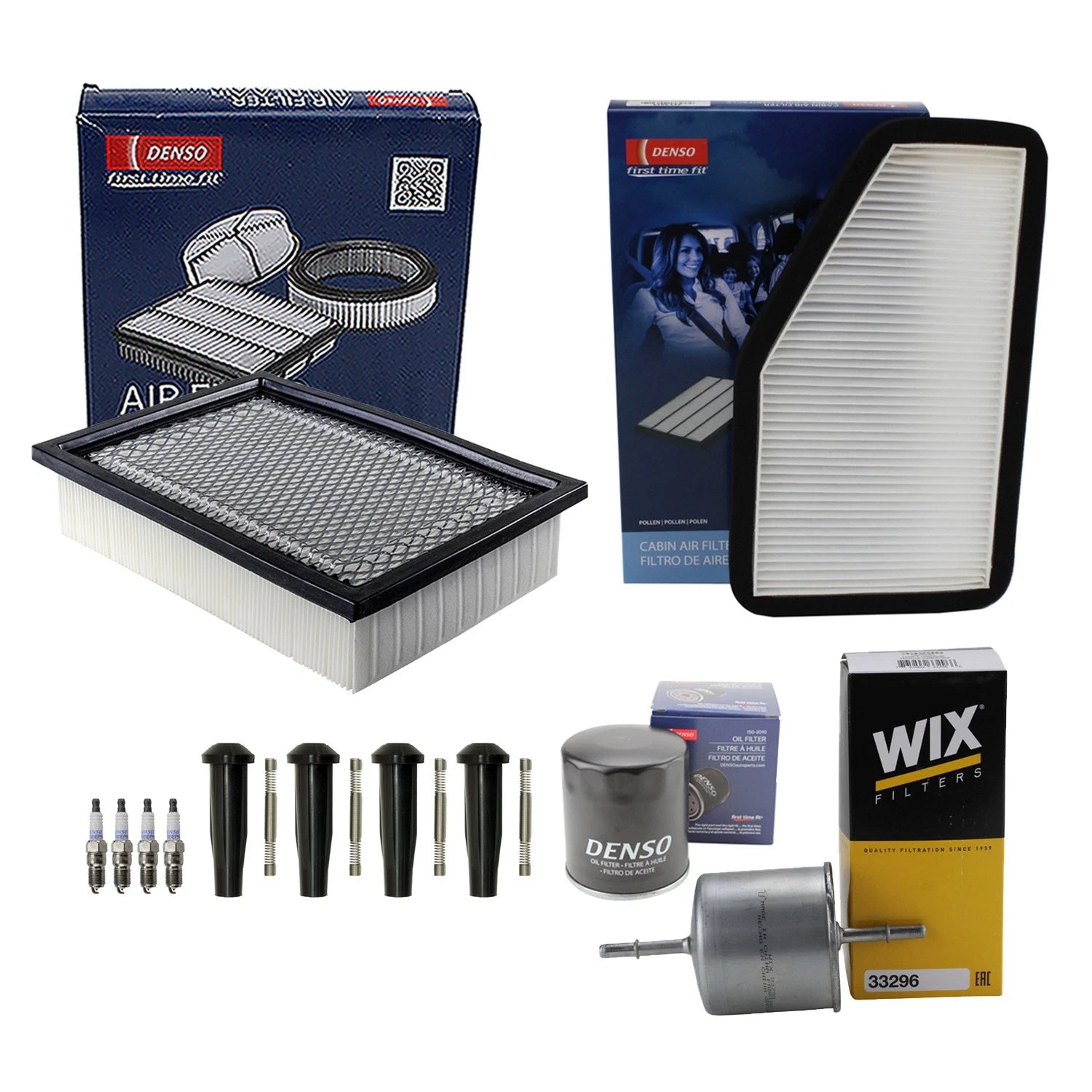 Tune Up Kit 4 Spark Plugs & Boots for Ford Escape, Mariner (2008)