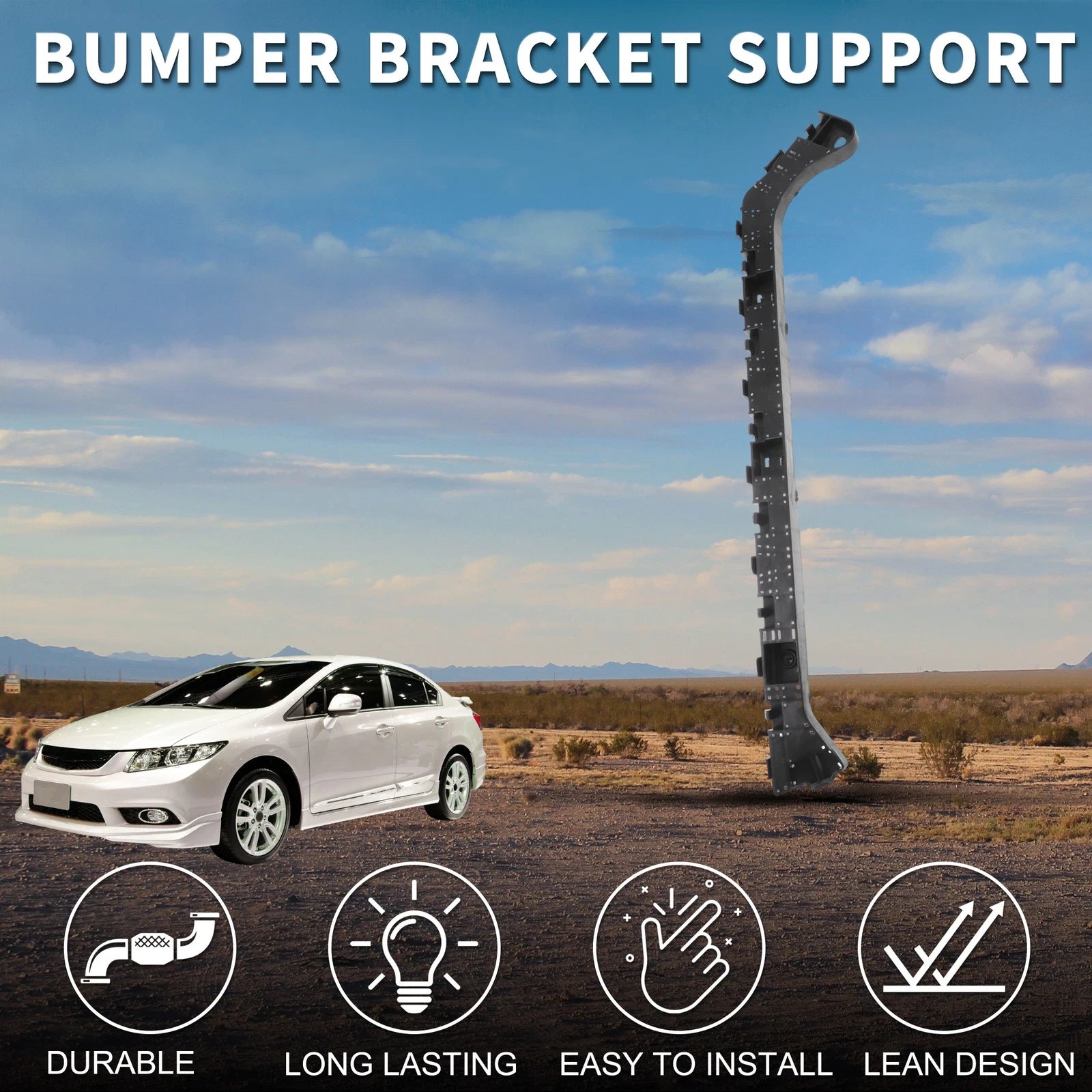 1pc Left Rear Bumper Retainer Bracket No. 71598TEAT01 for Honda Civic Sedan (2016–2020)