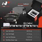 Rear Rotors & Ceramic Brake Pads for Honda Accord Coupe