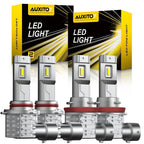 9005 H11 LED Headlights Kit Combo Bulbs 6000K for High Low Beam (2015–2023)