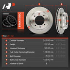 Rear Side Disc Brake Rotor for Nissan NV1500 NV2500 NV3500 (2012–2021)