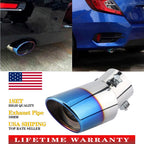 Burnt Blue Titanium Exhaust Muffler Tip for Universal Fit