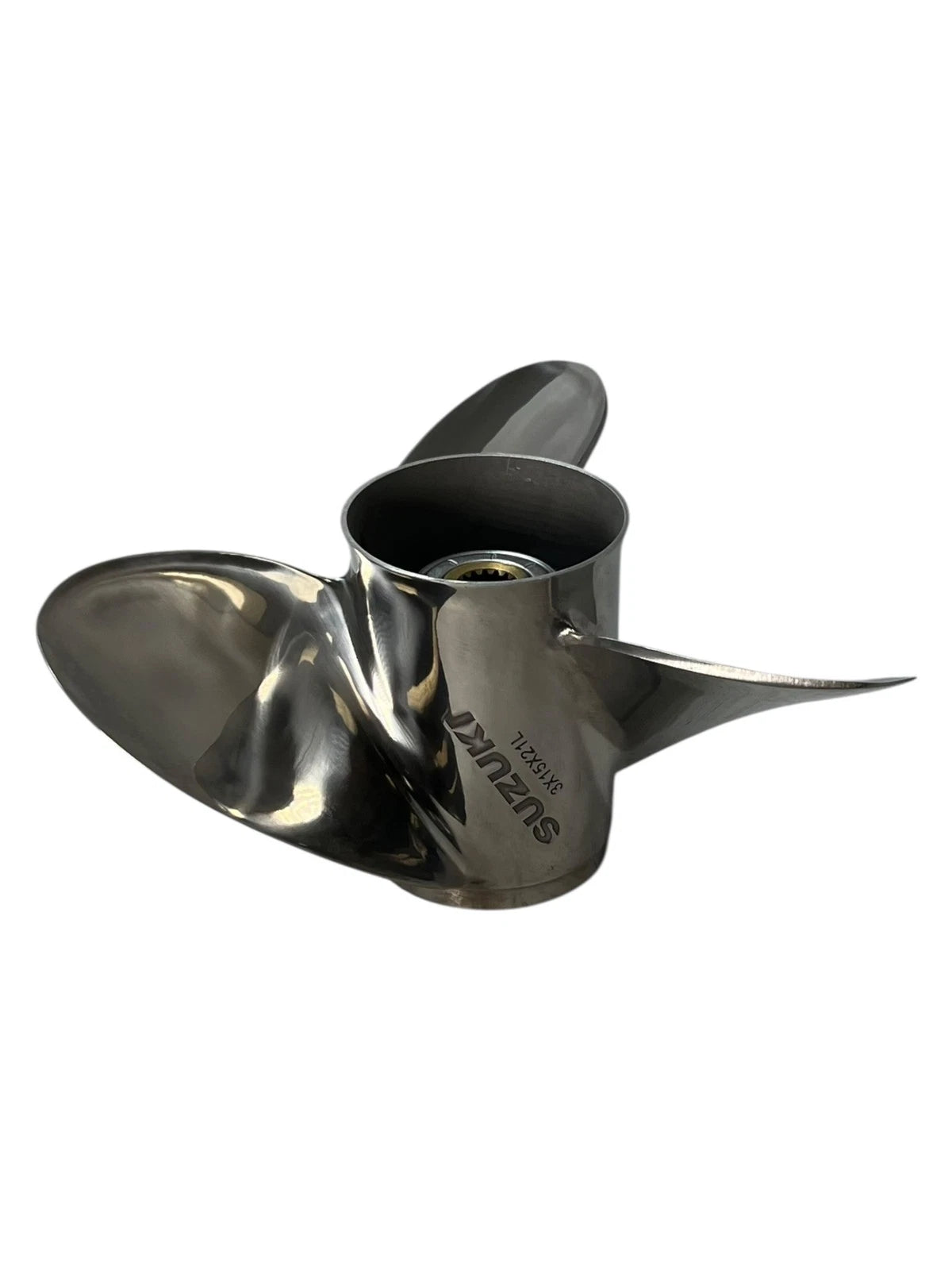 3x 15x21 LH Stainless Steel Propeller for Suzuki Marine (OEM 990C0-0083L-21)