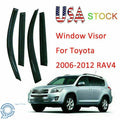 Set of 4 Black Vent Window Visors for Toyota RAV4 (2006–2012)