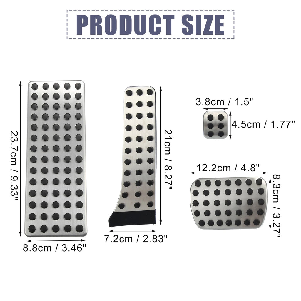 Set of 4 Accelerator and Brake Pedal Covers for Mercedes-Benz W203 W204