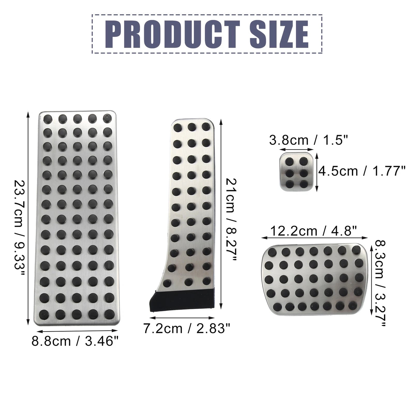 Set of 4 Accelerator and Brake Pedal Covers for Mercedes-Benz W203 W204