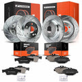 Front & Rear Drilled Rotors & Ceramic Pads for Mercedes-Benz E320 (2003–2009)