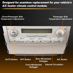 A/C Heater Climate Control Switch Module for Toyota Camry (2010–2011) 5590006241