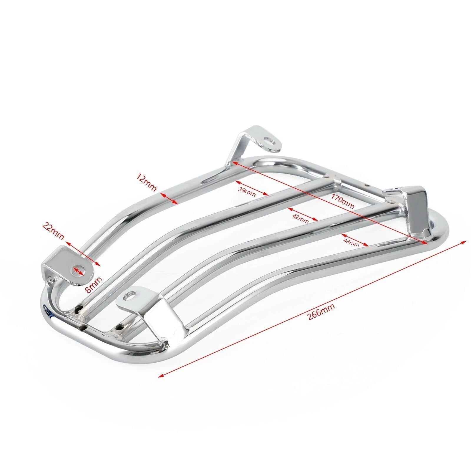 Chrome Floor Board Luggage Carry Support Rack for Vespa Primavera Sprint 125 (2014–2023)