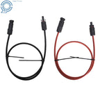 1 Pair 3 Feet Solar Panel Extension Cable 10 AWG for Universal Use