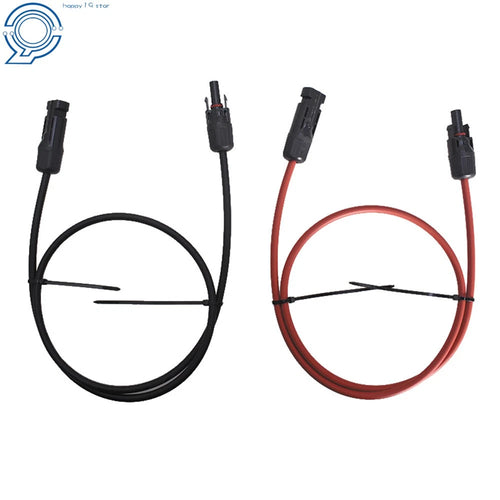 1 Pair 3 Feet Solar Panel Extension Cable 10 AWG for Universal Use