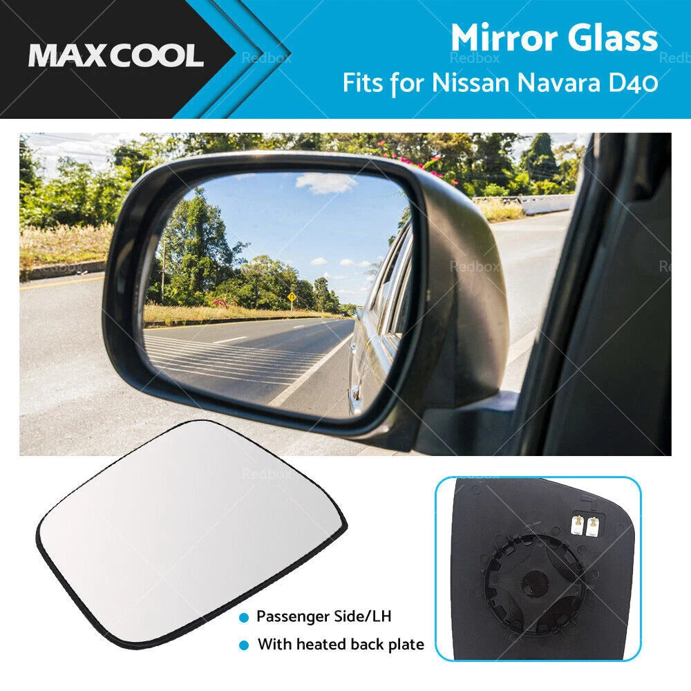 Left Side Mirror Glass w/ Heated for Nissan Navara D40 (2005–2015)