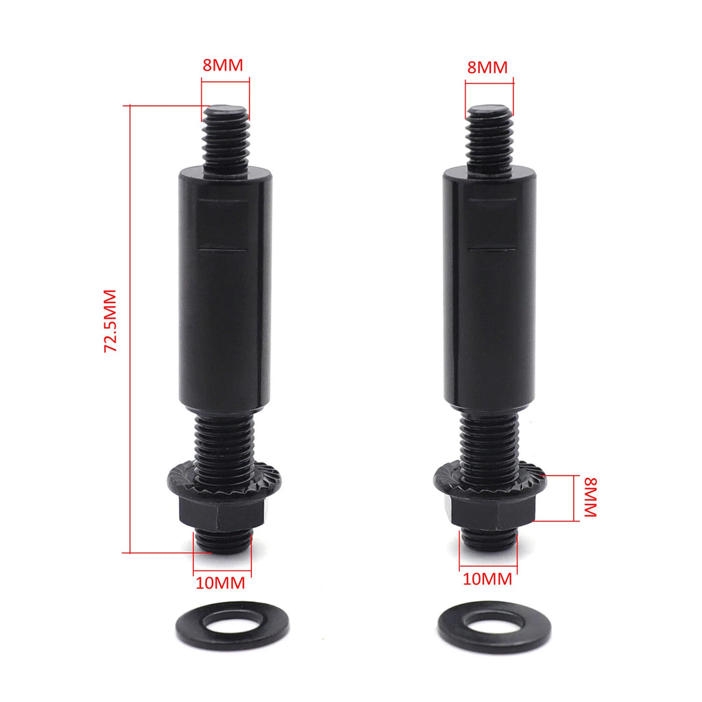 1-1/2" Clockwise Raised Mirror Adapters for Honda Suzuki Kawasaki Indian V