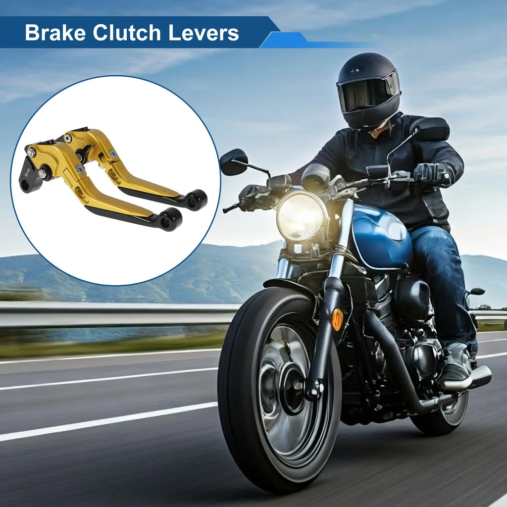 Adjustable Brake Clutch Levers for Honda X11 (2000–2007) - Gold Tone Black
