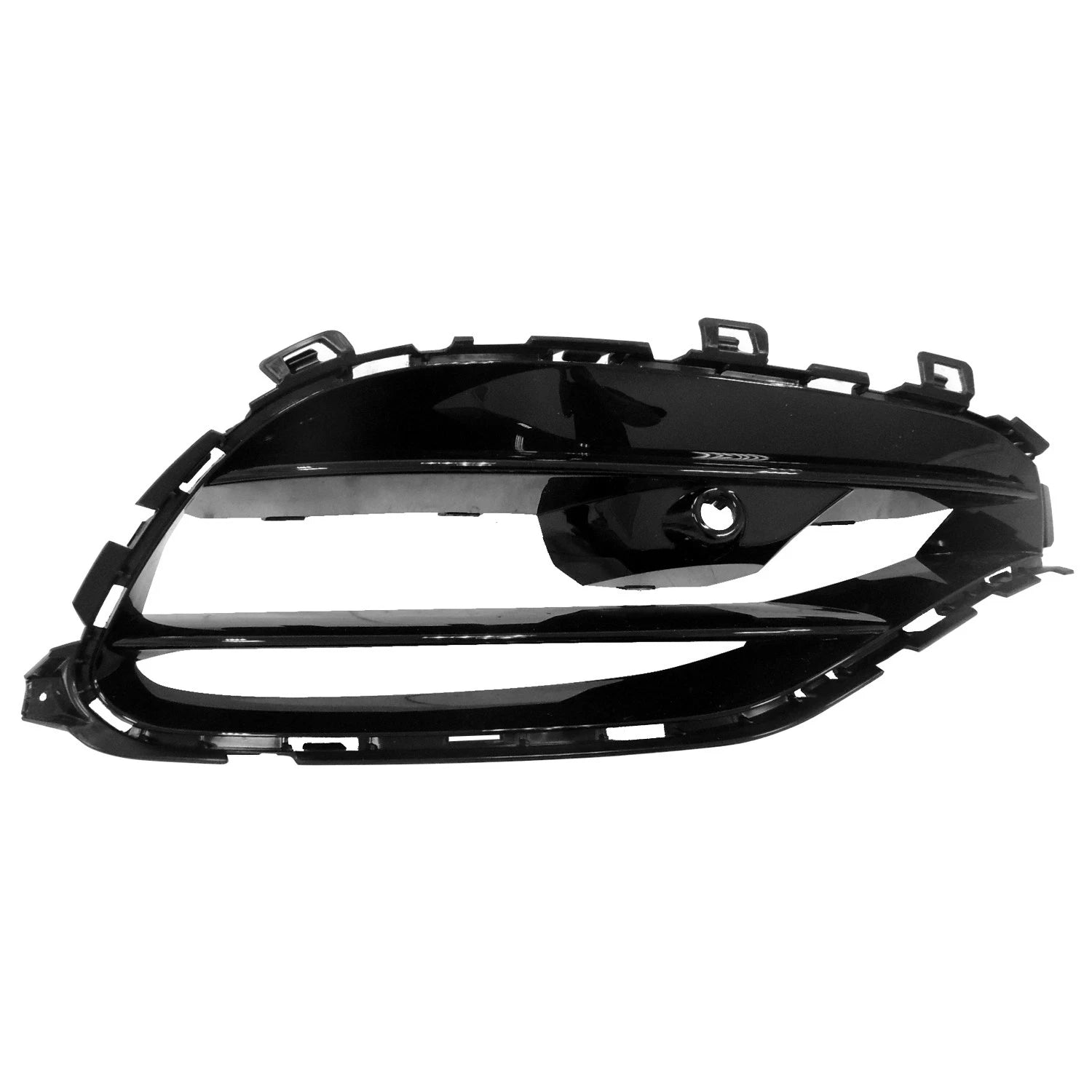 Replacement Black Plastic Front Passenger Side Bumper Cover Grille w/Sensor Hole
