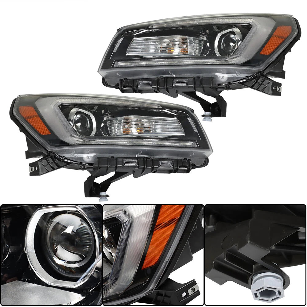 Halogen Projector Headlight Set for GMC Acadia (2013–2016) Black