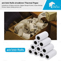 Set of 4 Thermal Paper Rolls for POS Cash Register Receipt