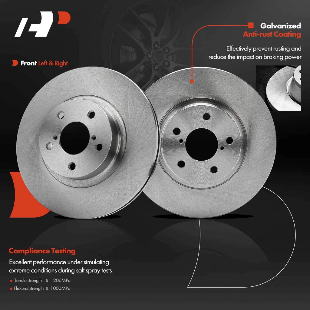 Front Disc Brake Rotors & Ceramic Pads for Subaru Impreza (2002-2011)