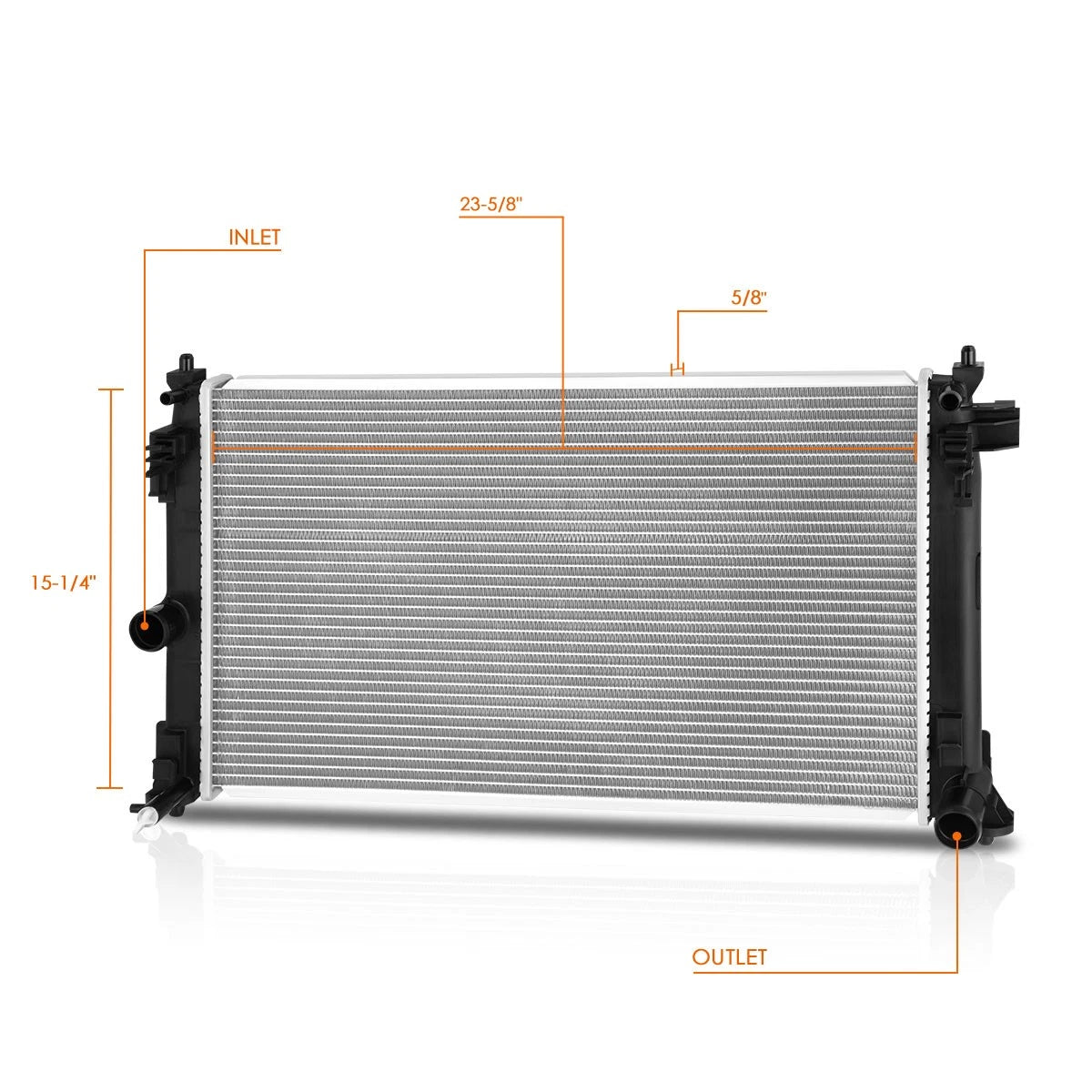 Aluminum Core Cooling Radiator DPI-13666 for Toyota C-HR/Corolla (2018–2021)