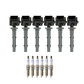 Set of 6 Ignition Coils & Spark Plugs for Dodge Mercedes W203 W207 C280 E350