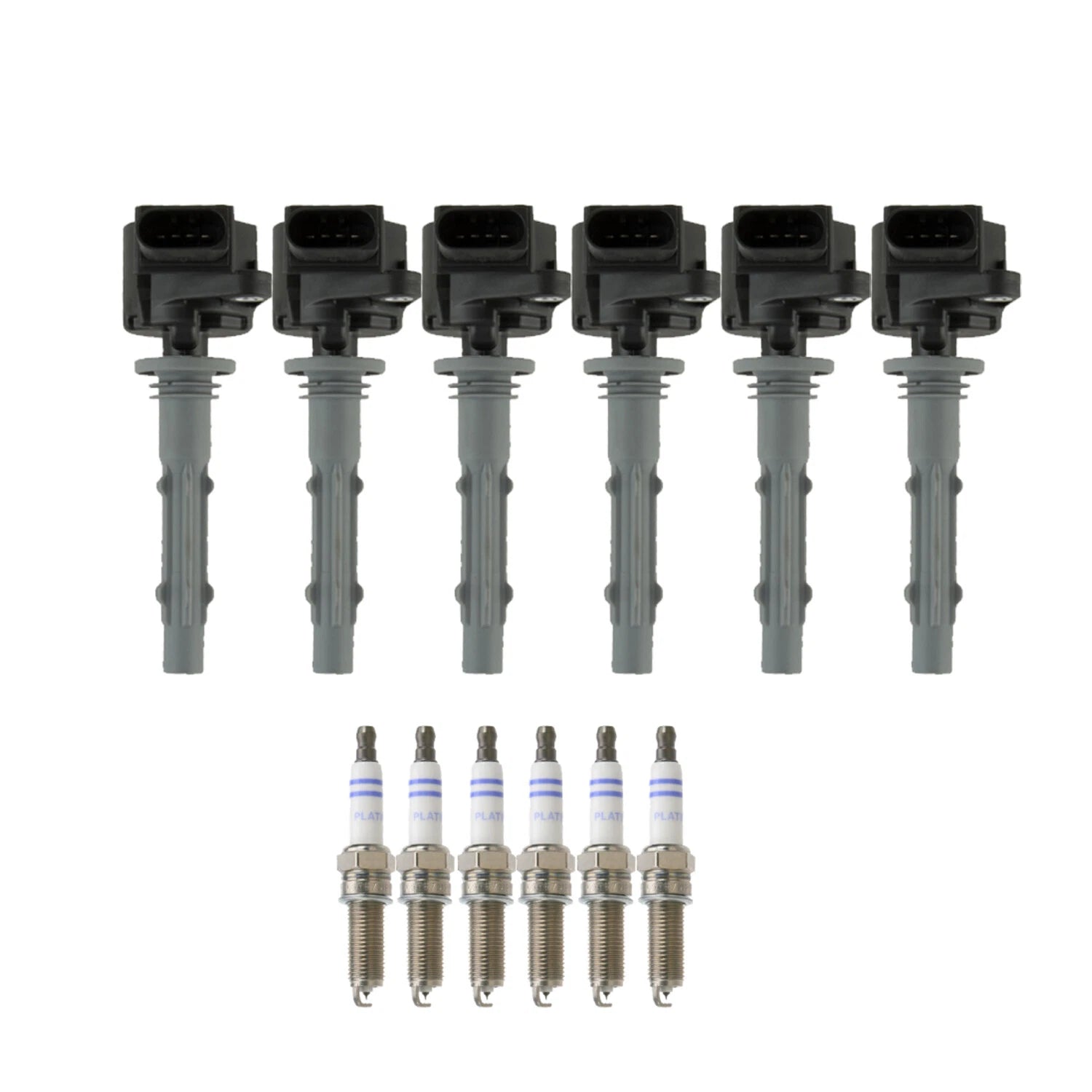 Set of 6 Ignition Coils & Spark Plugs for Dodge Mercedes W203 W207 C280 E350