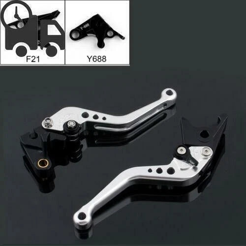 Short Brake Clutch Levers for Yamaha YZF 1000 R1 (1999–2001) Silver