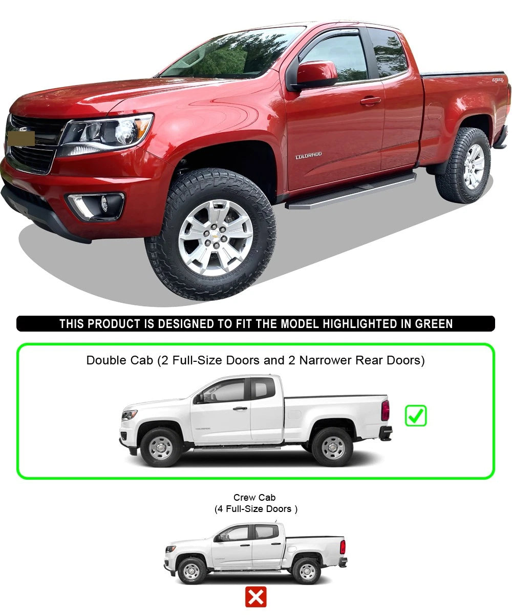 6" Polished Side Steps for Chevrolet Colorado Canyon (2015-2022)