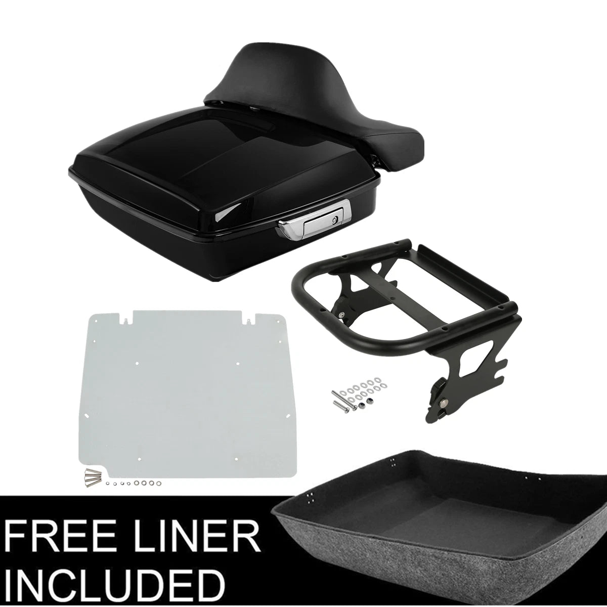 Chopped Trunk Backrest for Harley Touring Road King Glide (1997–2008)