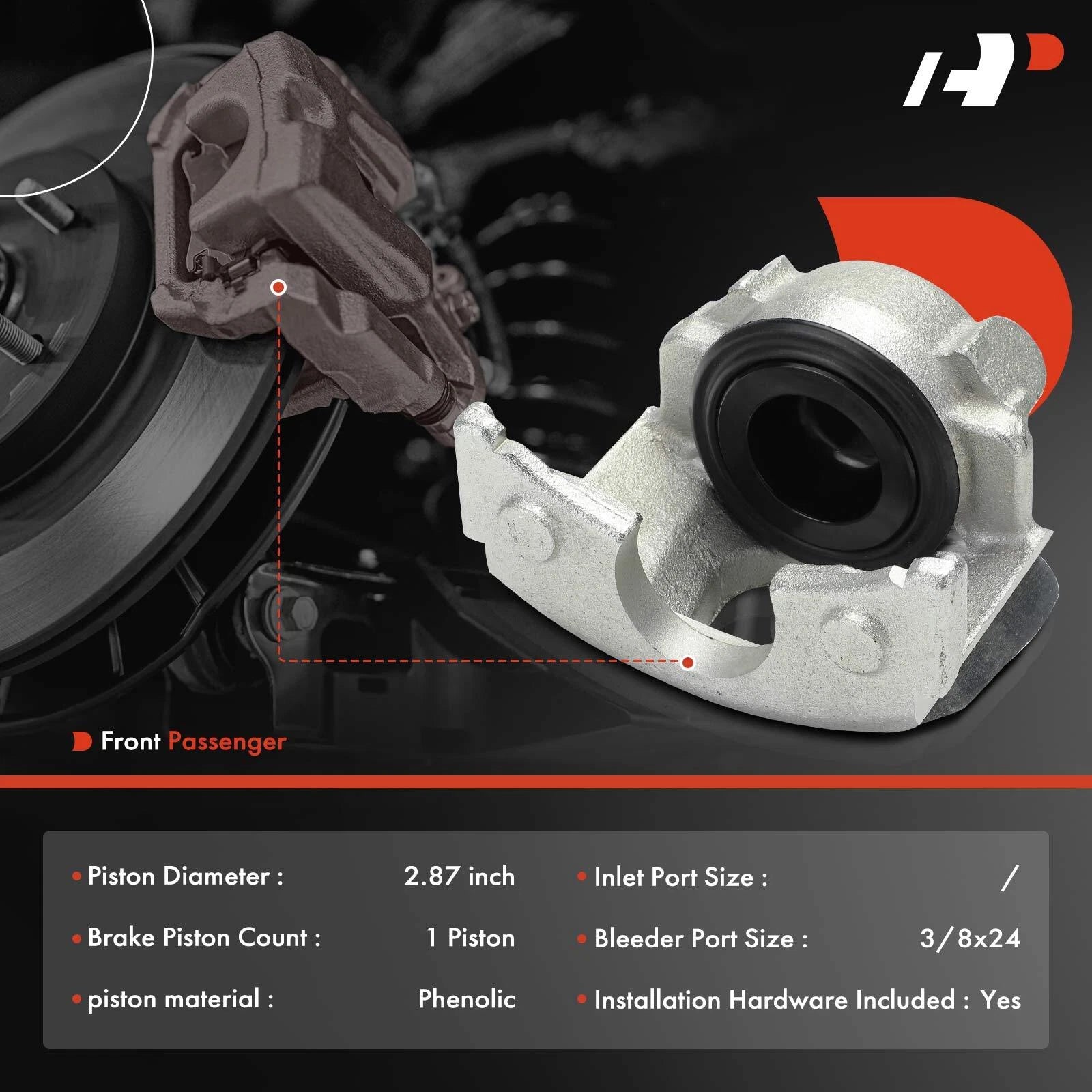 Front Right Brake Caliper for Ford F-150, E-150 (1975-1979)