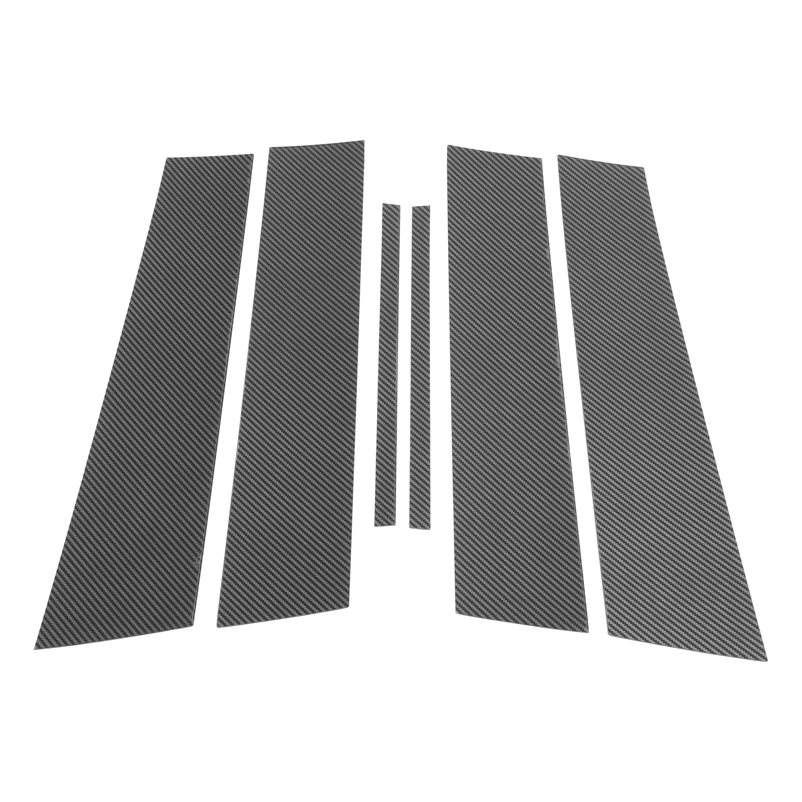 6 Pcs Pillar Window Trim for Chevy Cruze (2016–2019) Carbon Fiber Black