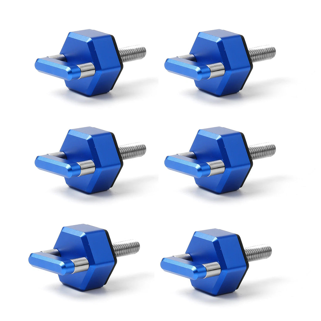 6X Aluminum Quick Removal Fastener Thumb Screw for Jeep Wrangler JK JL (2007–2023)