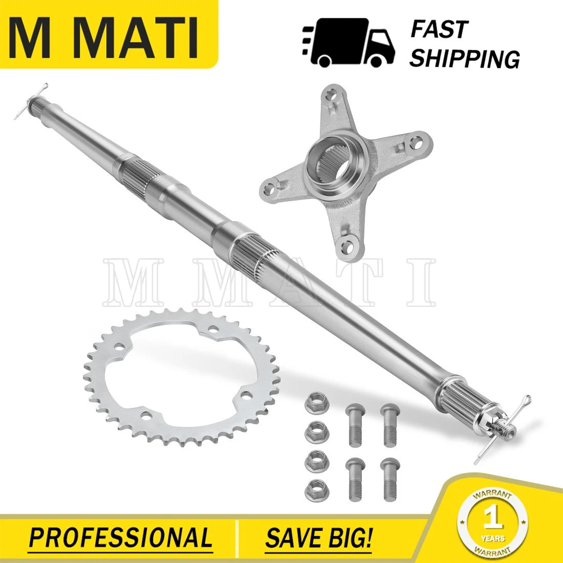 Rear Axle Shaft & Sprocket Kit for Yamaha YFZ450 (2004–2023) 5TG-25381-00-00