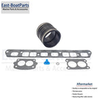 Exhaust Manifold Kit with Bellows & Gasket for Mercruiser 4cyl GM 181 CID (1970–1990)